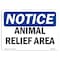 Signmission OSHA Notice, 5" Height, Animal Relief Area Sign, 7" X 5", Landscape OS-NS-D-57-L-10150 - alternate 1